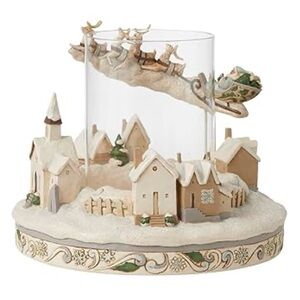 Jim Shore 2024 Christmas Village with Santa Sleigh Decoration